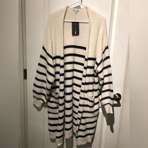 Fashion Nova fuzzy striped sweater